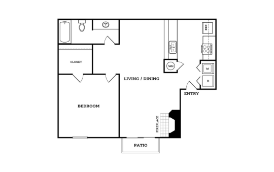 floor plan for a two bedroom apartment at The  Holden