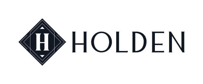 the logo for holden, a company that specializes in the sale of luxury goods at The  Holden